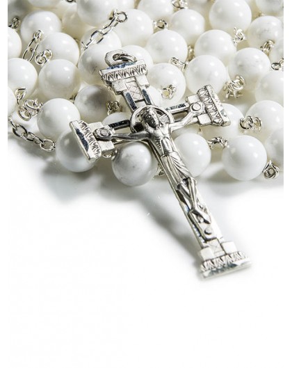White shell Rosary 8mm Beads