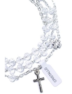 Clear Crystal Rosary long Bracelet