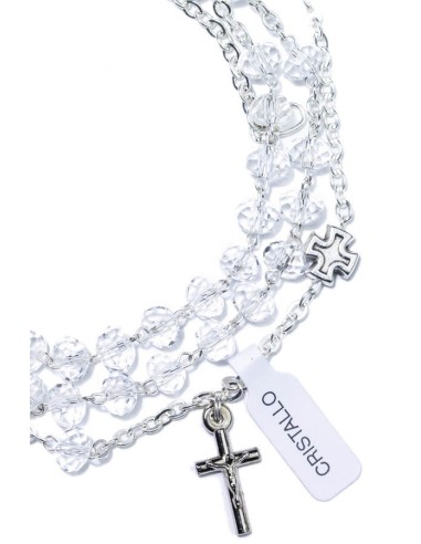 Clear Crystal Rosary long Bracelet