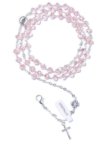 Pink Crystal Rosary long Bracelet Pink Crystal Rosary long Bracelet
