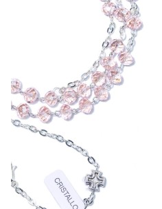 Pink Crystal Rosary long Bracelet Pink Crystal Rosary long Bracelet