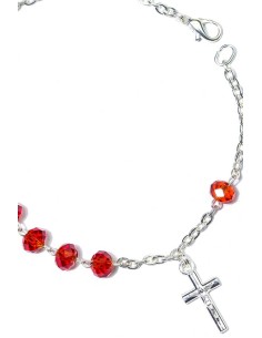 Red Crystal Rosary Bracelet