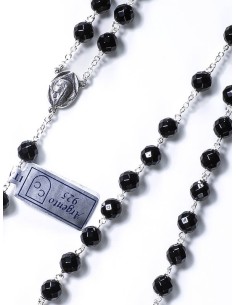 Black Faceted Onyx Rosary 6mm