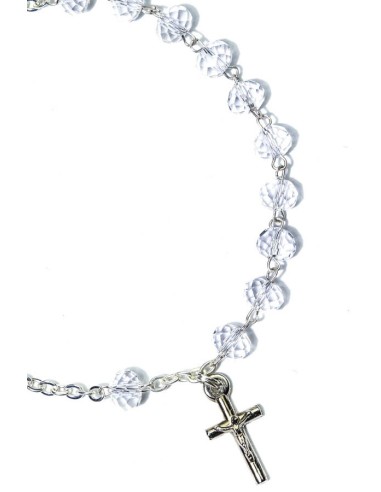 Clear Crystal Rosary Bracelet