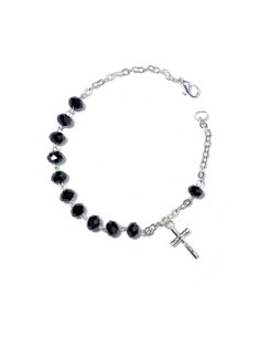 Black Crystal Rosary Bracelet Black Crystal Rosary Bracelet
