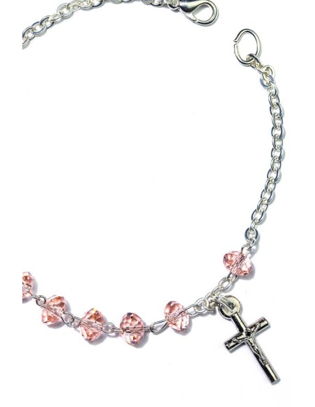 Pink Crystal Rosary Bracelet Pink Crystal Rosary Bracelet