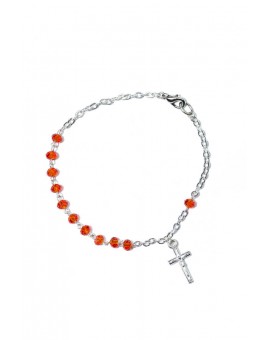 Red Crystal Rosary Bracelet small