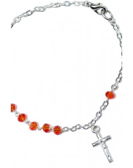 Red Crystal Rosary Bracelet small