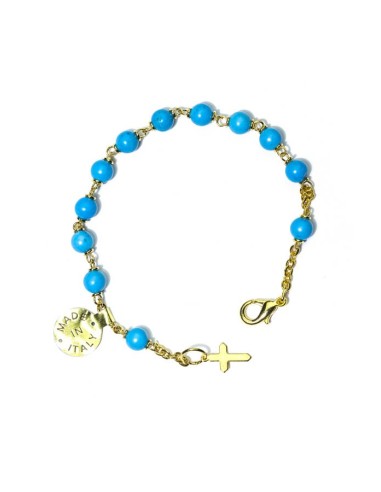 Turquoise gold plated Rosary bracelet