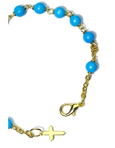 Turquoise gold plated Rosary bracelet