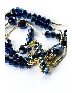 Blue Swarovski Gold Plated Silver Necklace