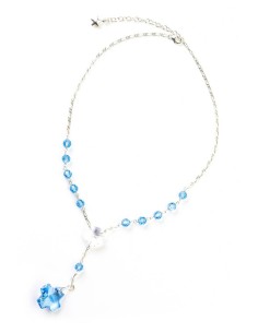 Swarovsky Blue Sky and Clear Crystal Necklace