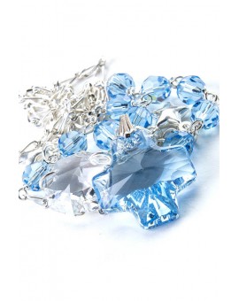 Swarovsky Blue Sky and Clear Crystal Necklace