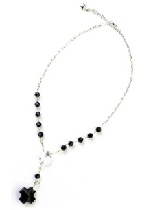 Swarovsky Black and Clear Crystal Necklace Swarovsky Black and Clear Crystal Necklace