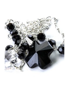 Swarovsky Black and Clear Crystal Necklace Swarovsky Black and Clear Crystal Necklace