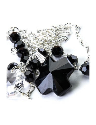 Swarovsky Black and Clear Crystal Necklace Swarovsky Black and Clear Crystal Necklace