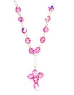 Swarovsky Pink Crystal Beads Necklace Swarovsky Pink Crystal Beads Necklace