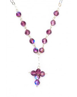 Swarovsky Violet Crystal Beads Necklace