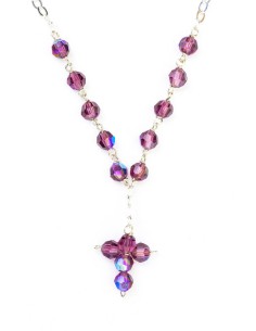 Swarovsky Violet Crystal Beads Necklace Swarovsky Violet Crystal Beads Necklace