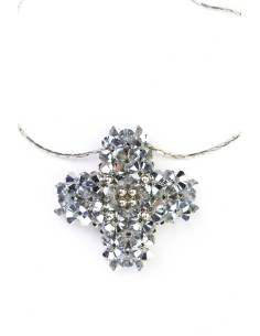 Swarovski Gray and Silver Cross necklace Swarovski Gray and Silver Cross necklace