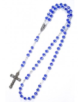 Blue Swarovski Crystal Rosary