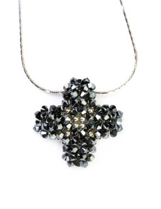 Swarovski Black and Silver Cross necklace Swarovski Black and Silver Cross necklace