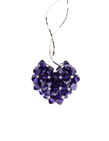 Swarovski Violet Crystal and silver Heart necklace Swarovski Violet Crystal and silver Heart necklace