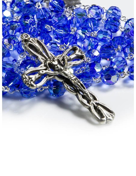 Blue Swarovski Crystal Rosary