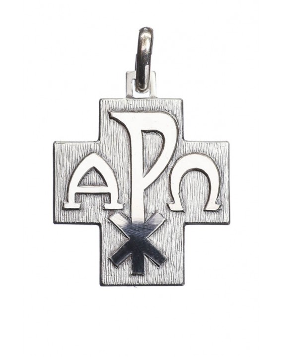 Alpha Omega Cross Pendant Sterling silver