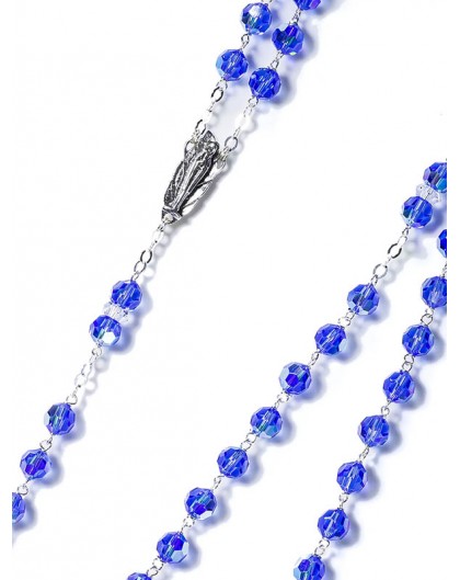 Blue Swarovski Crystal Rosary