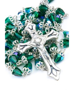 Green Crystal drop and Silver Christmas Gift Green Crystal drop and Silver Christmas Gift