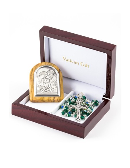 Green Crystal drop and Silver Christmas Gift Green Crystal drop and Silver Christmas Gift