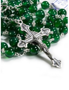 Deep Green Agata Rosary