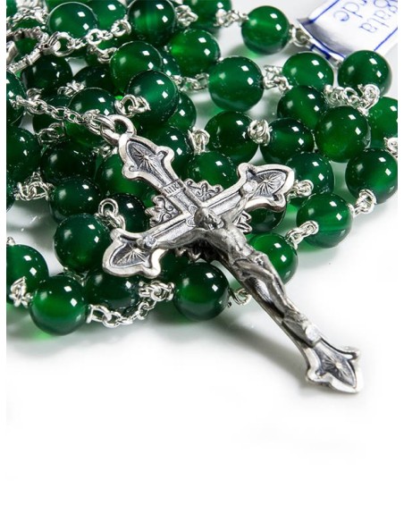 Deep Green Agata Rosary