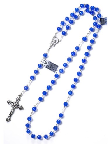 Deep Blue Agata Rosary