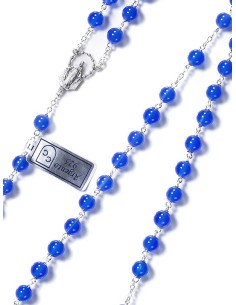 Deep Blue Agata Rosary