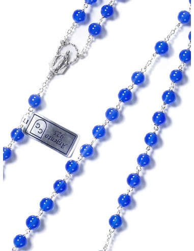 Deep Blue Agata Rosary