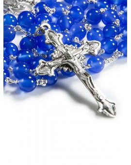 Deep Blue Agata Rosary