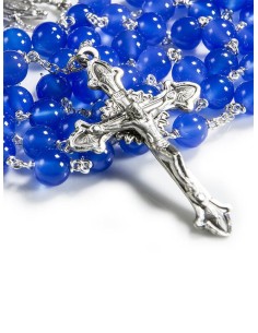 Deep Blue Agata Rosary