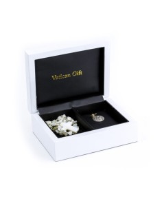 Baptism Gift 01 Precious White Wooden Box - Mother of Pearl Baptism Gift 01 Precious White Wooden Box - Mother of Pearl