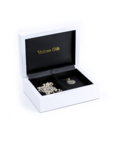 Baptism Gift 02 Precious White Wooden Box - Mother of Pearl Baptism Gift 02 Precious White Wooden Box - Mother of Pearl