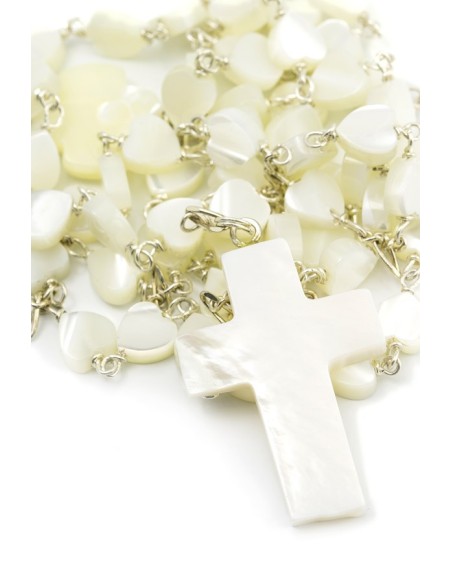 Baptism Gift 02 Precious White Wooden Box - Mother of Pearl