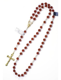 Cornelian Rosary gold plated